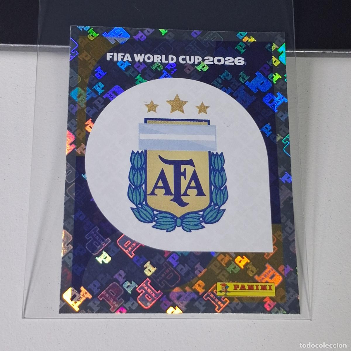 Cromos de F&uacute;tbol: B27 ARG1 EMBLEM ESCUDO 1 ARGENTINA ARG MUNDIAL FIFA WORLD CUP 2026 STICKER PANINI