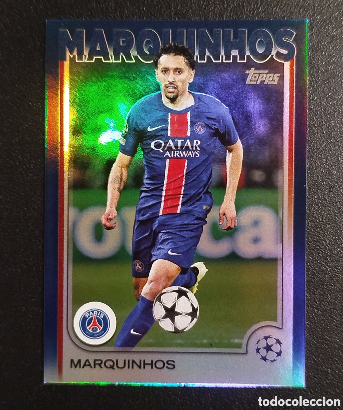Cromos de F&uacute;tbol: 022/275 MARQUINHOS PSG NUMERADA 2025 TOPPS UEFA CLUB FLAGSHIP CARD CROMO PARALELA