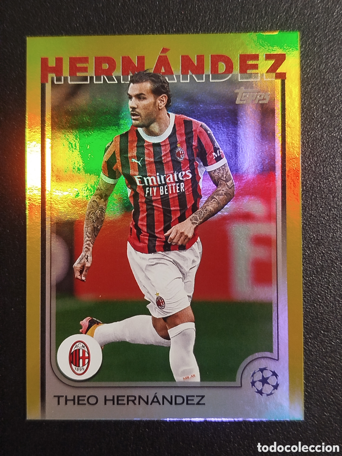 Cromos de F&uacute;tbol: 066/175 THEO HERN&Aacute;NDEZ MILAN NUMERADA 2025 TOPPS UEFA CLUB FLAGSHIP CARD CROMO PARALELA