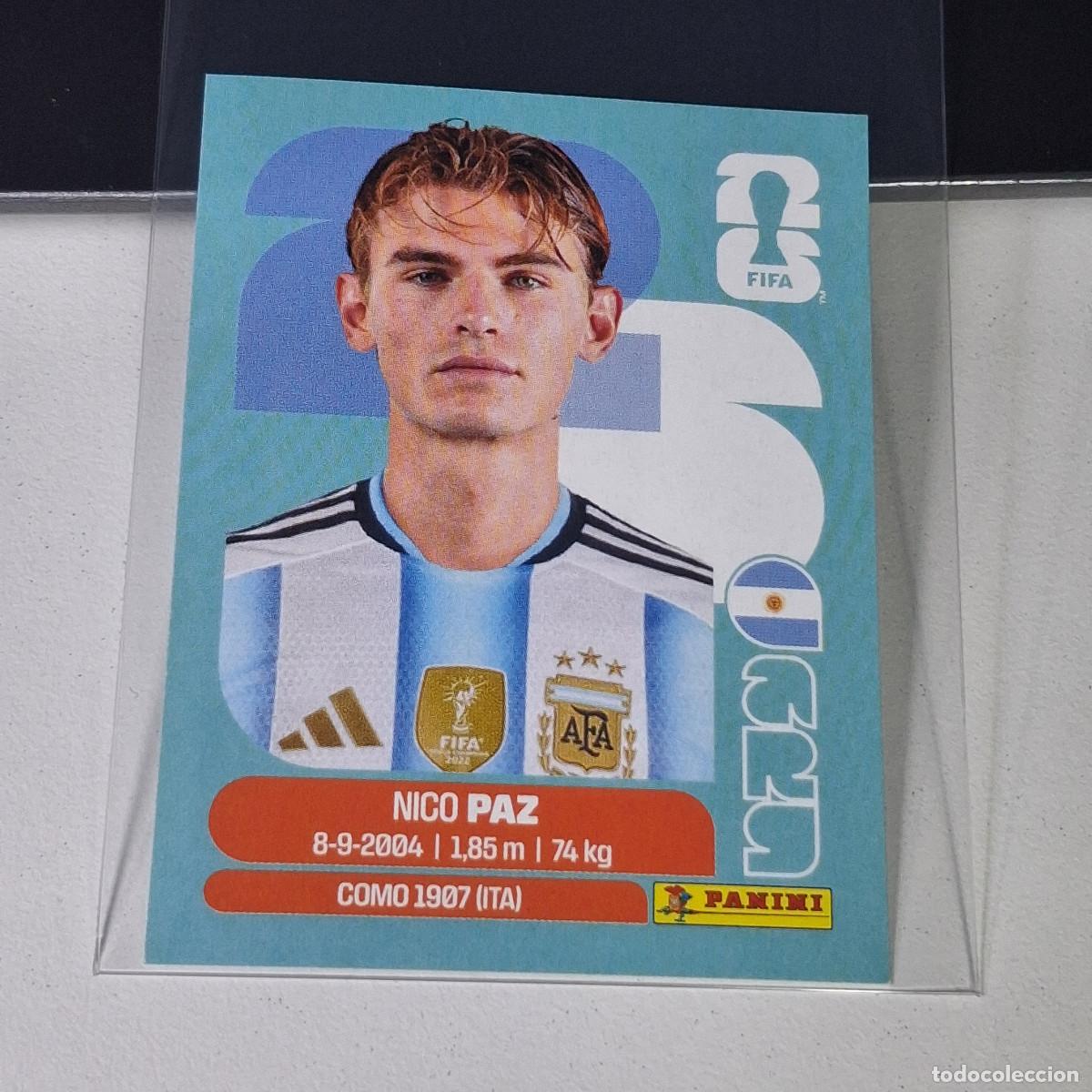 Cromos de F&uacute;tbol: B27 ARG14 NICO PAZ 14 ARGENTINA ARG MUNDIAL FIFA WORLD CUP 2026 STICKER PANINI