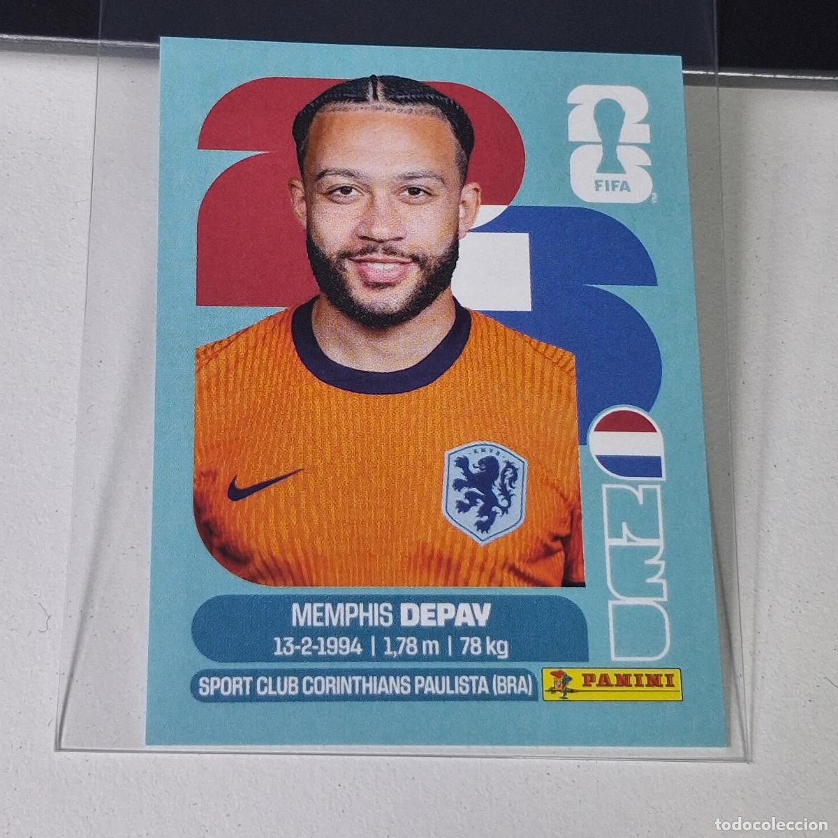 Cromos de F&uacute;tbol: B27 NED17 MEMPHIS DEPAY 17 PA&Iacute;SES BAJOS HOLANDA MUNDIAL FIFA WORLD CUP 2026 STICKER PANINI