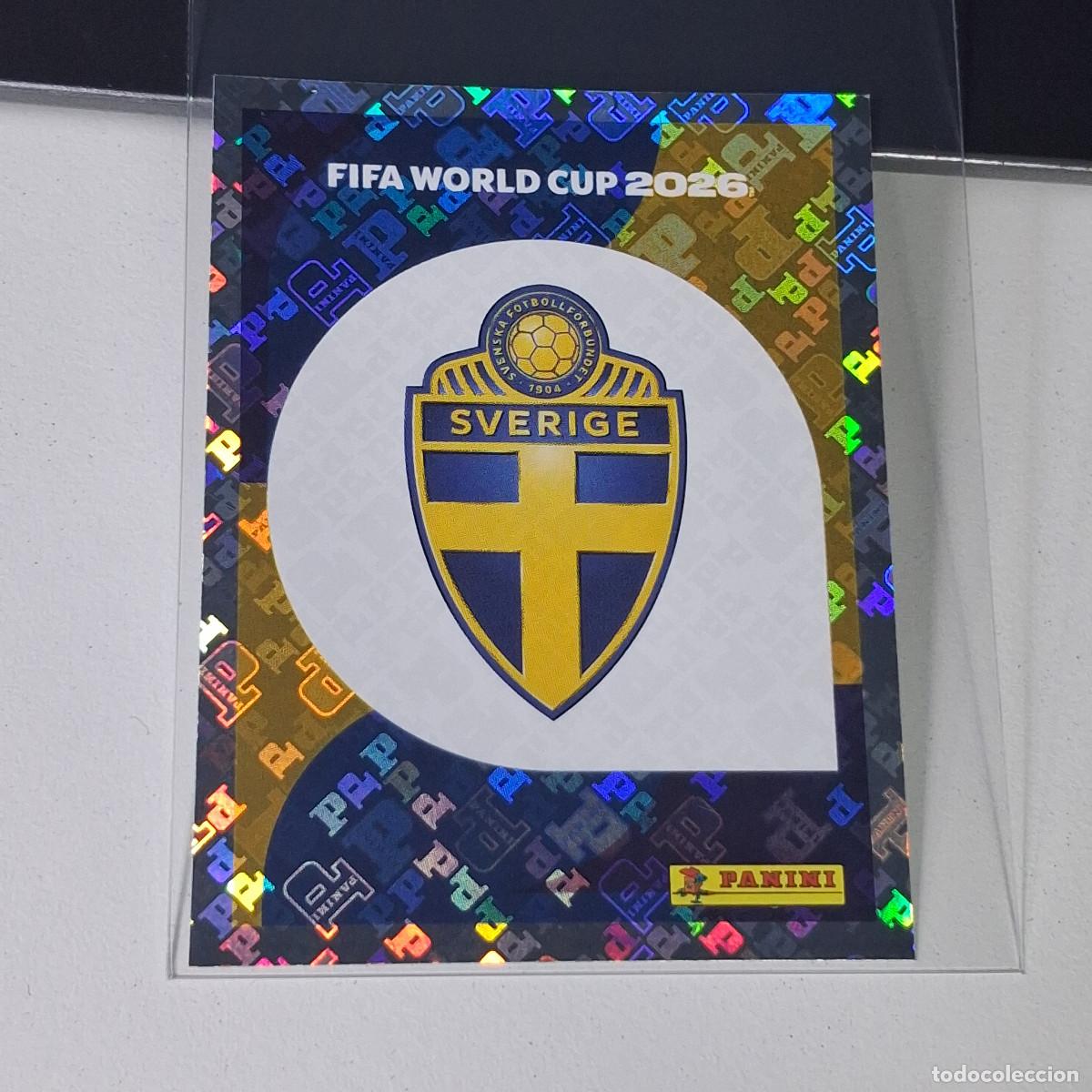 Cromos de F&uacute;tbol: B27 SWE 1 SWE1 ESCUDO LOGO BADGE SUECIA SWEDEN MUNDIAL FIFA WORLD CUP 2026 STICKER PANINI