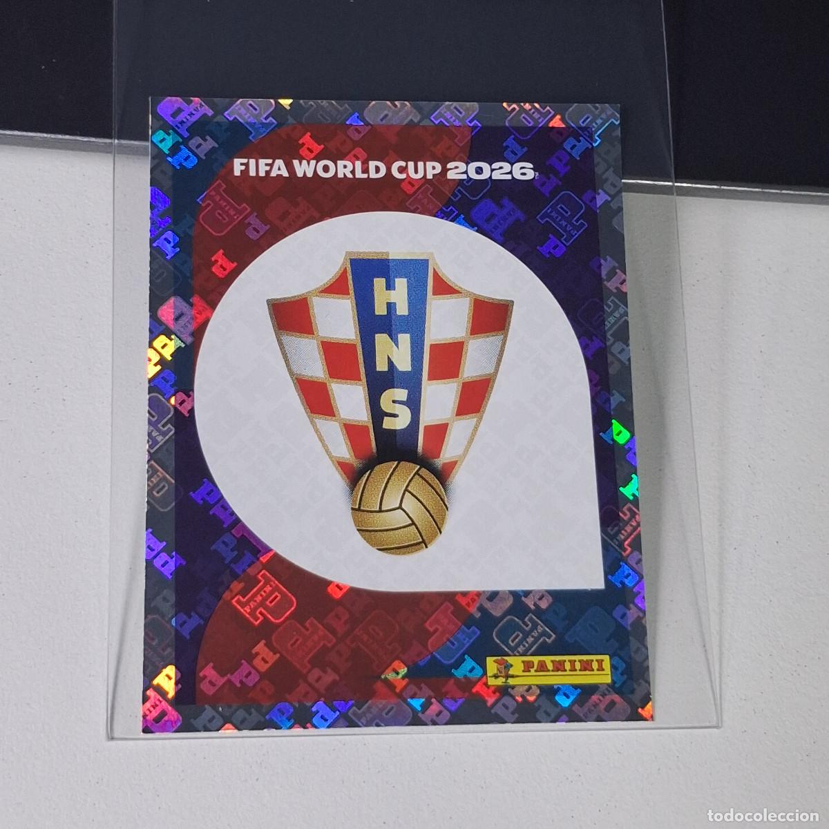 Cromos de F&uacute;tbol: B27 CRO1 EMBLEM ESCUDO LOGO BADGE 1 CROACIA CRO MUNDIAL FIFA WORLD CUP 2026 STICKER PANINI