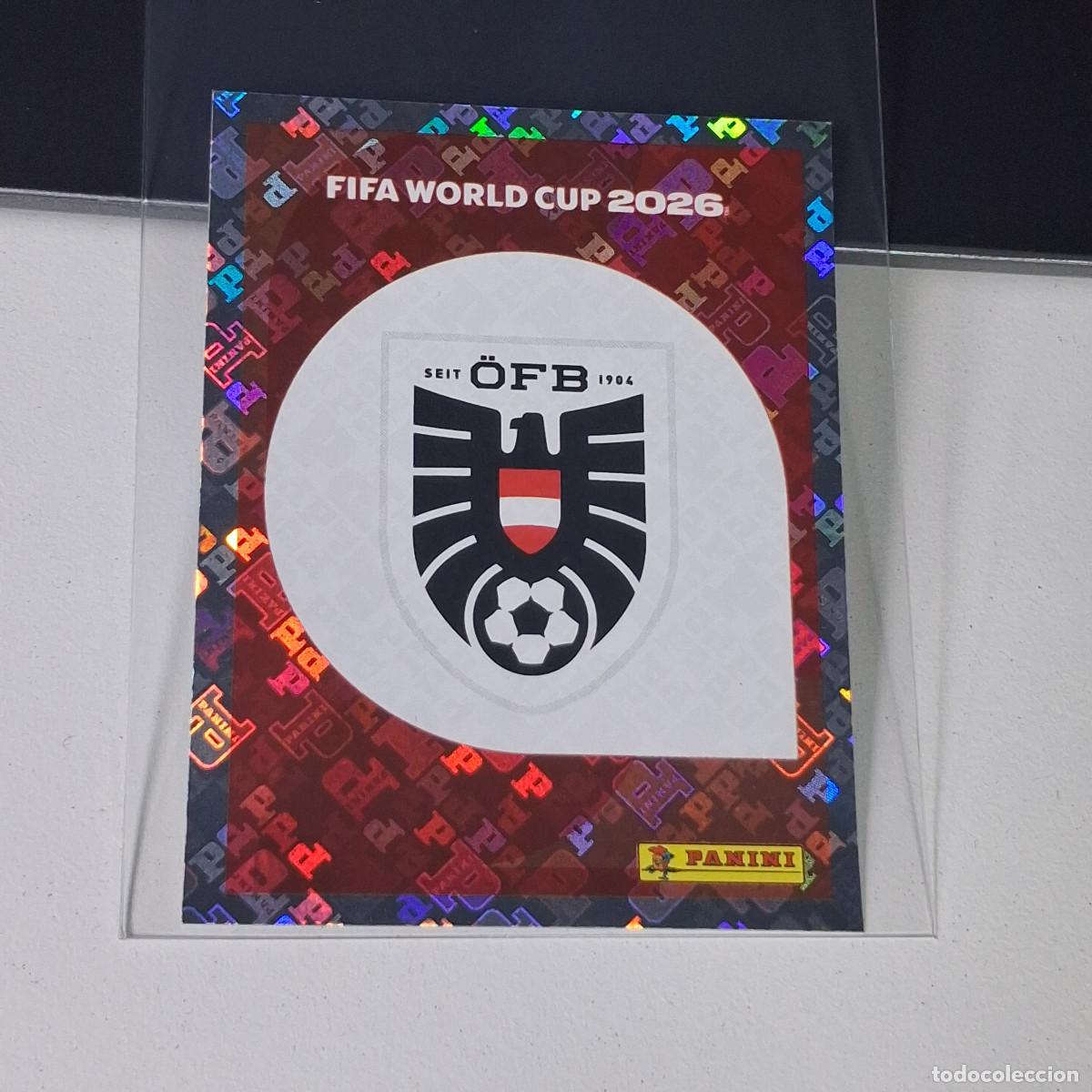 Cromos de F&uacute;tbol: B27 AUT1 EMBLEM ESCUDO 1 AUSTRIA AUT MUNDIAL FIFA WORLD CUP 2026 STICKER PANINI