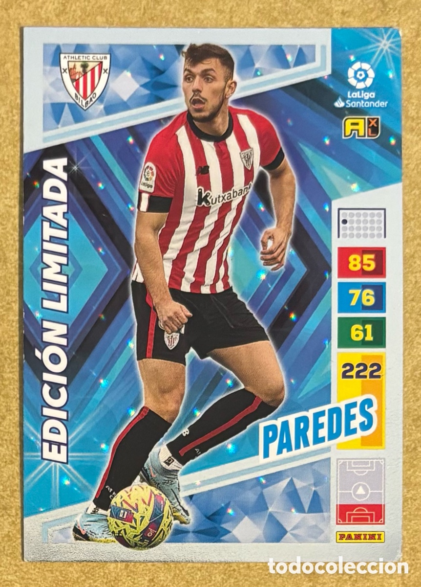 Cromos de F&uacute;tbol: AITOR PAREDES (ATHLETIC CLUB). CARTA EDICI&Oacute;N LIMITADA ADRENALYN XL LA LIGA 2022-23