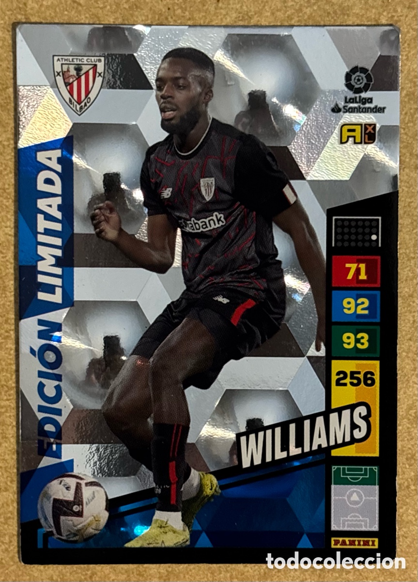 Cromos de F&uacute;tbol: I&Ntilde;AKI WILLIAMS (ATHLETIC CLUB). CARTA EDICI&Oacute;N LIMITADA ADRENALYN XL LA LIGA 2022-23.