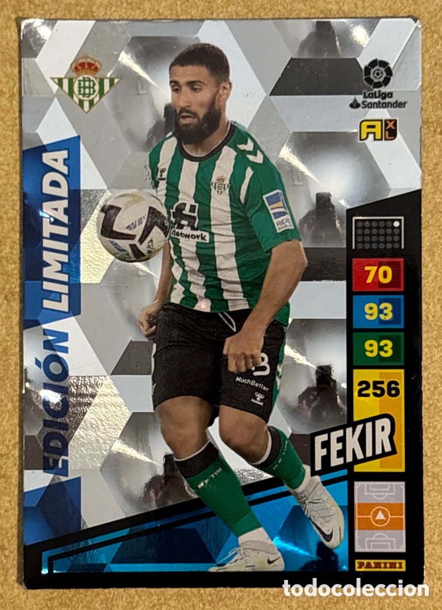 Figurine di Calcio: FEKIR (REAL BETIS). CARTA EDICI&Oacute;N LIMITADA PANINI ADRENALYN XL LA LIGA 2022-23.