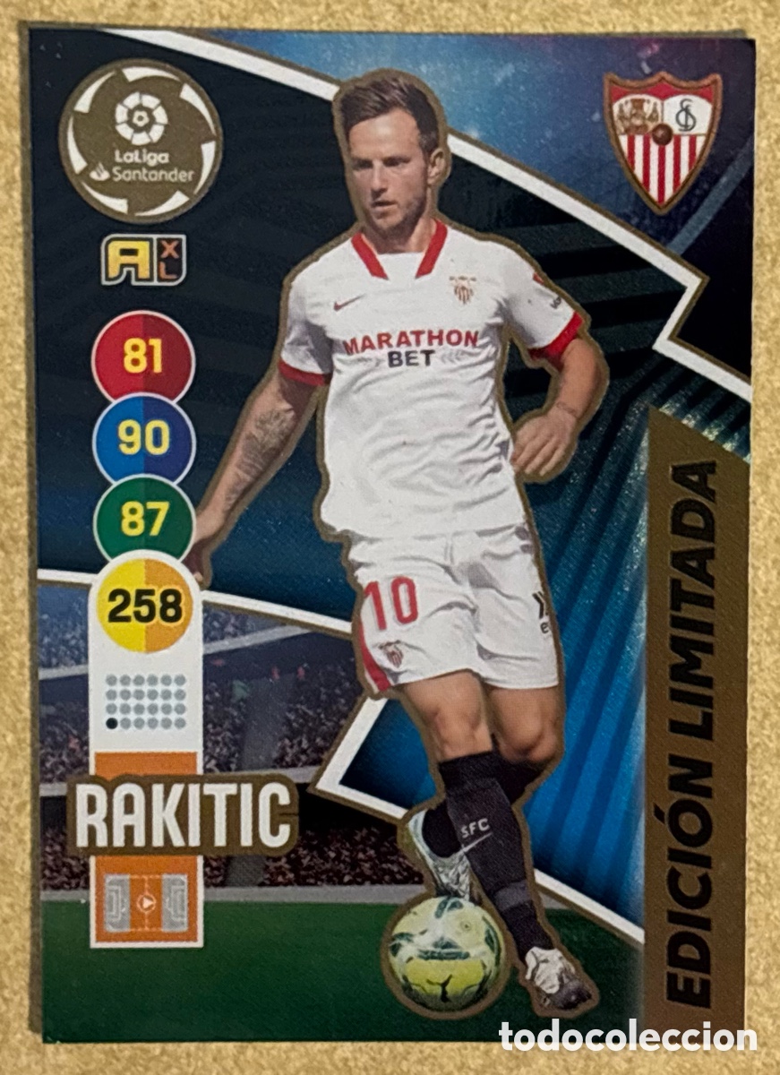 Figurine di Calcio: RAKITIC (SEVILLA). CARTA EDICI&Oacute;N LIMITADA PANINI ADRENALYN XL LA LIGA 2020-21.