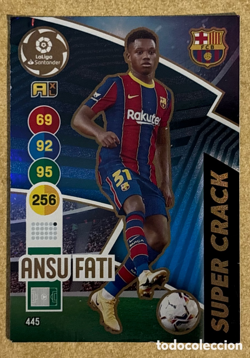 Cromos de F&uacute;tbol: ANSU FATI (FC BARCELONA). CARTA SUPER CRACK PANINI ADRENALYN XL LA LIGA 2020-21.