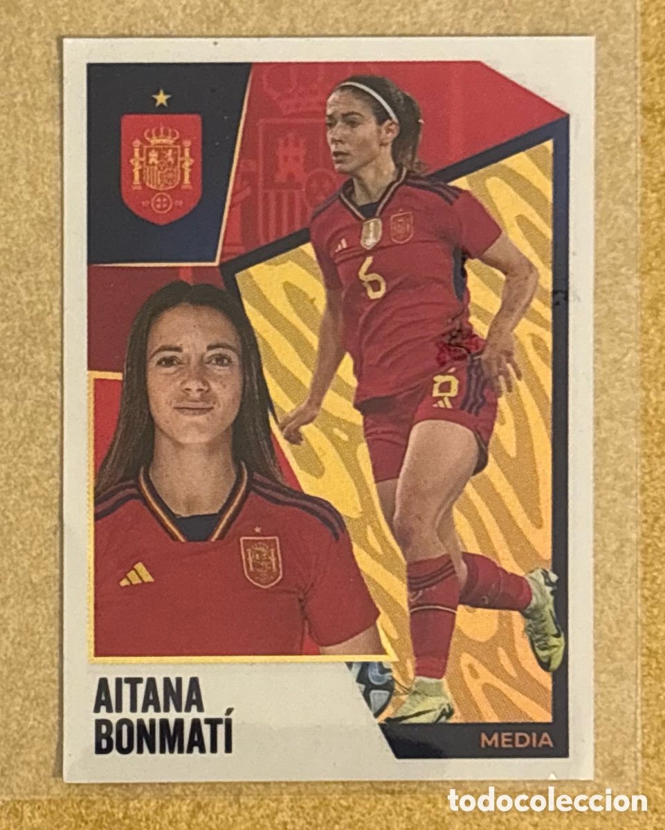 Figurine di Calcio: AITANA BONMAT&Iacute; (ESPA&Ntilde;A). CROMO DORADO PANINI. #53. SIN PEGAR.