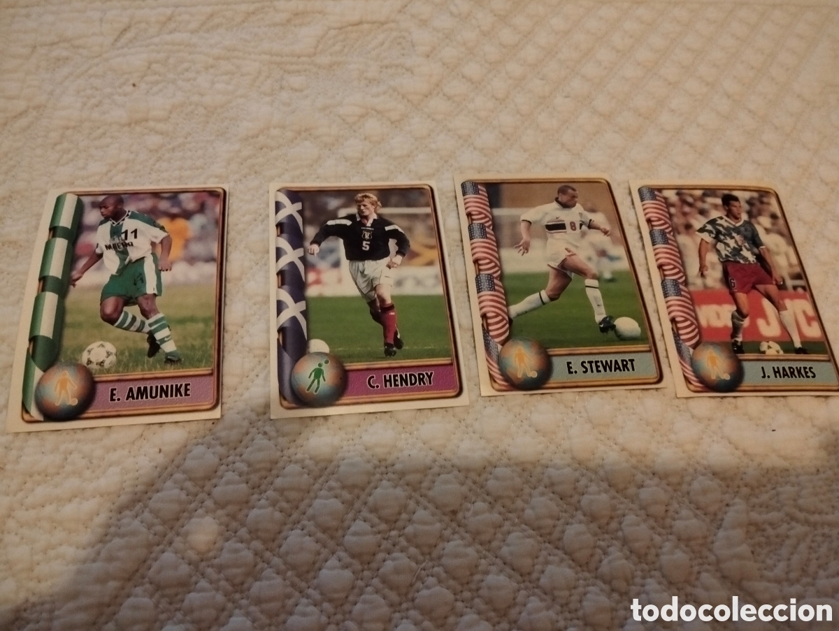 Cromos de F&uacute;tbol: 4 Cromos mundial Francia 98