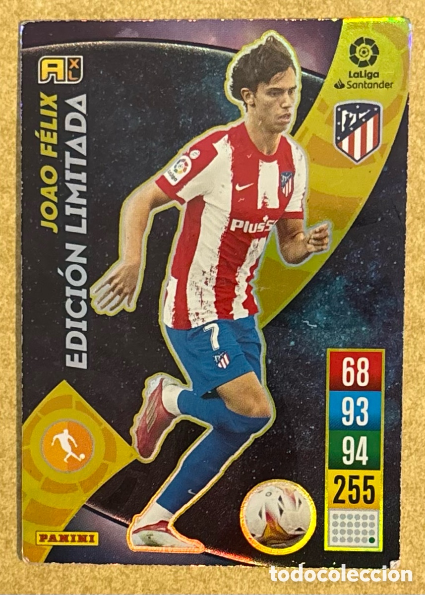 Cromos de F&uacute;tbol: JOAO FELIX (ATL&Eacute;TICO MADRID). CARTA EDICI&Oacute;N LIMITADA ADRENALYN XL LA LIGA 2021-22.