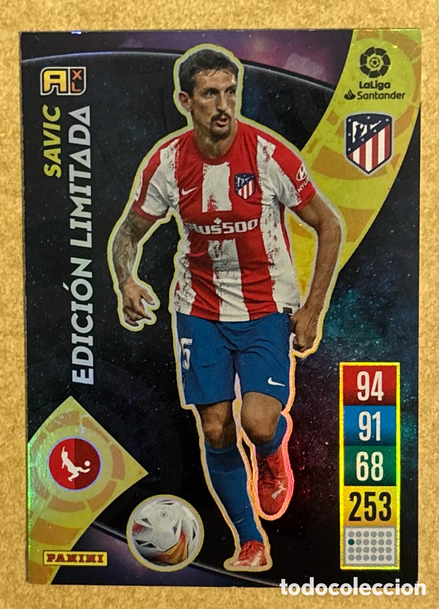 Cromos de F&uacute;tbol: SAVIC (ATL&Eacute;TICO MADRID). CARTA EDICI&Oacute;N LIMITADA PANINI ADRENALYN XL LA LIGA 2021-22