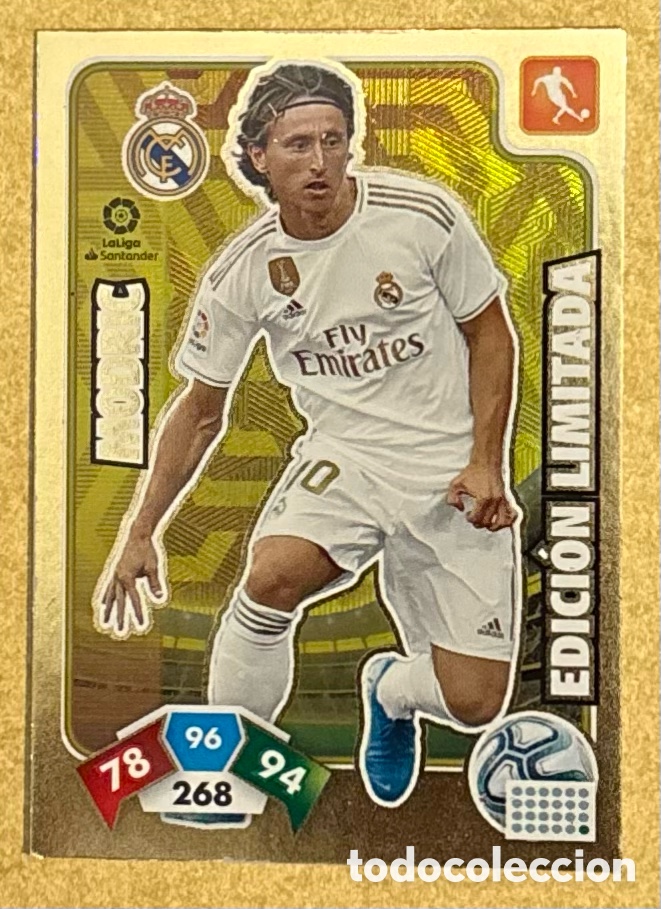 Cromos de F&uacute;tbol: LUKA MODRIC (REAL MADRID). CARTA EDICI&Oacute;N LIMITADA PANINI ADRENALYN XL LA LIGA 2019-20.