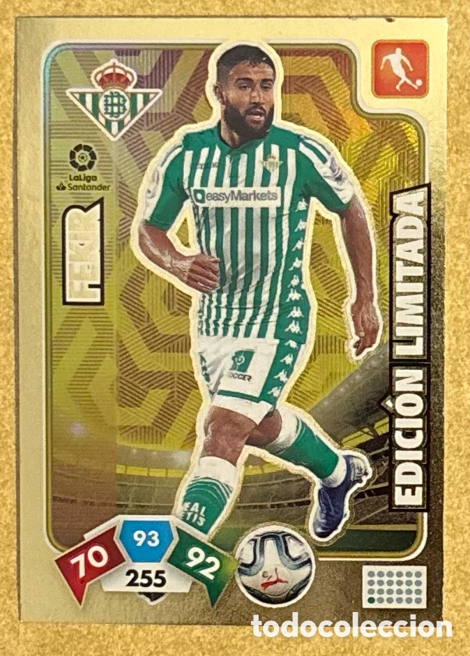 Cromos de F&uacute;tbol: FEKIR (REAL BETIS). CARTA EDICI&Oacute;N LIMITADA PANINI ADRENALYN XL LA LIGA 2019-20.