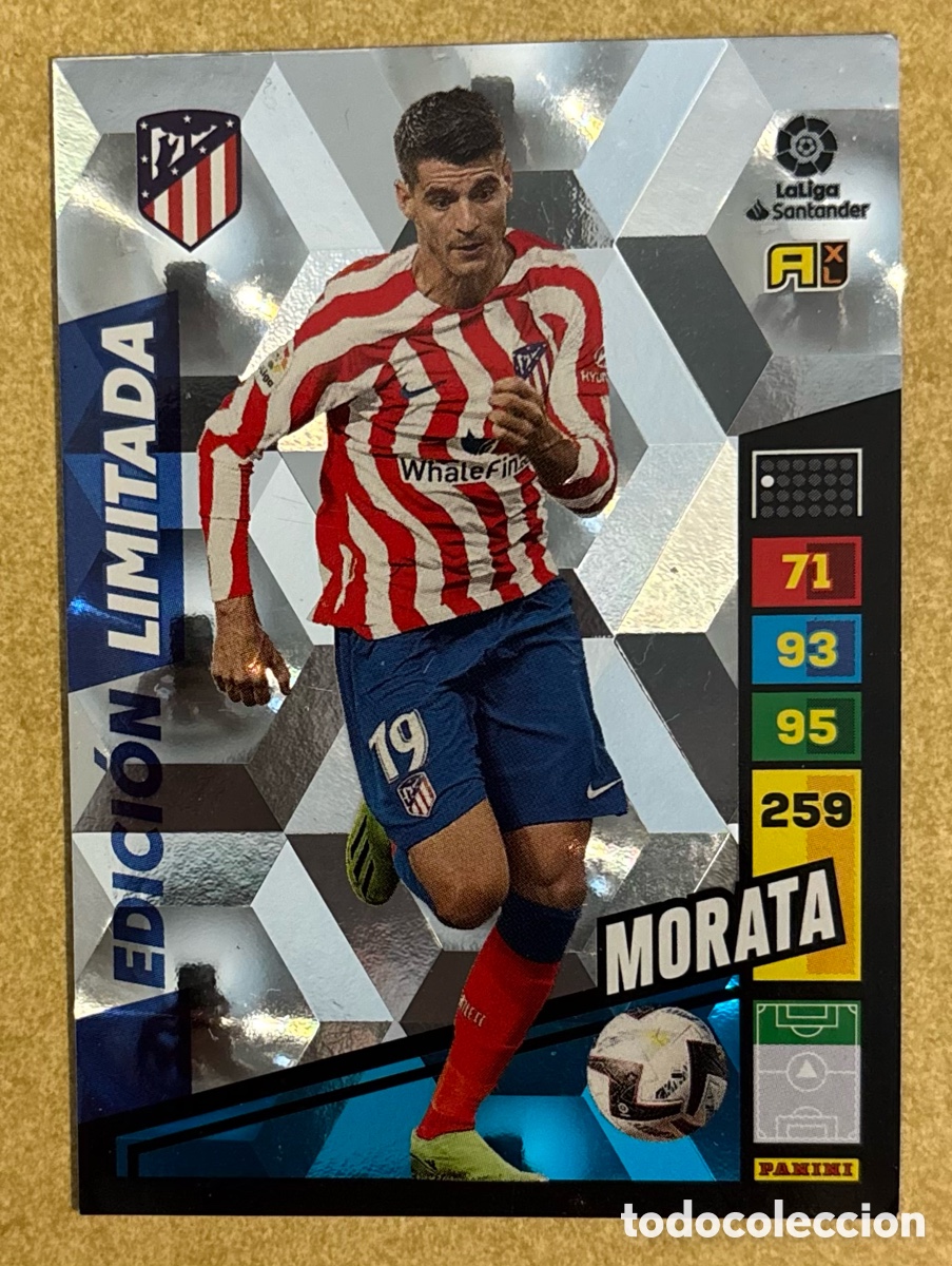 Figurine di Calcio: MORATA (ATL&Eacute;TICO MADRID). CARTA EDICI&Oacute;N LIMITADA PANINI ADRENALYN XL LA LIGA 2022-23.