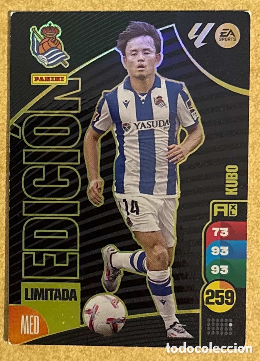 Cromos de F&uacute;tbol: TAKE KUBO (REALSOCIEDAD). CARTA EDICI&Oacute;N LIMITADA PANINI ADRENALYN XL LA LIGA 2024-25.