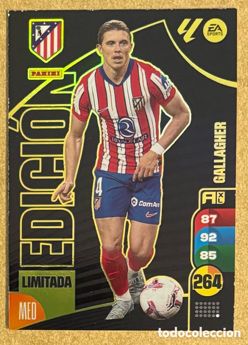 Cromos de F&uacute;tbol: GALLAGHER (ATL&Eacute;TICO MADRID). CARTA EDICI&Oacute;N LIMITADA PANINI ADRENALYN XL LA LIGA 2024-25.