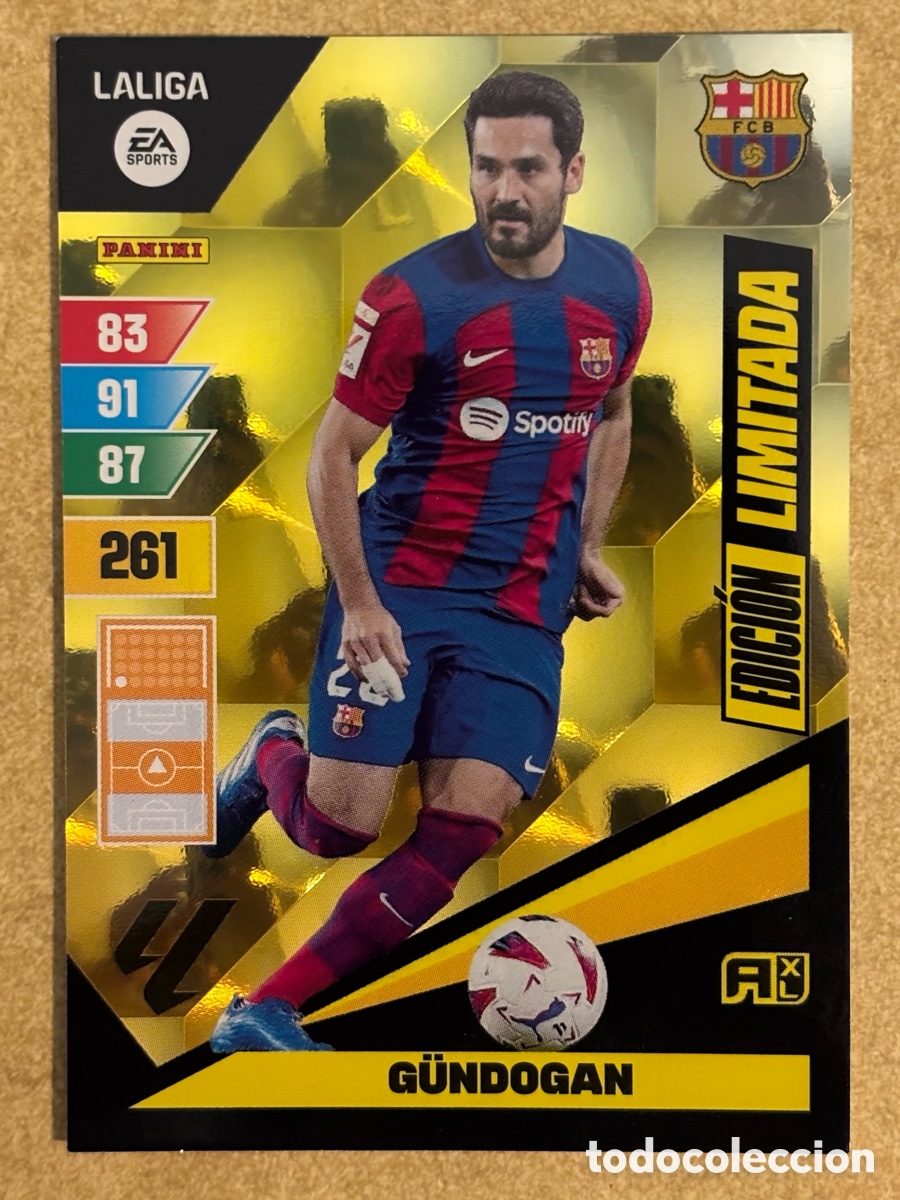 Cromos de F&uacute;tbol: G&Uuml;NDOGAN (FC BARCELONA). CARTA EDICI&Oacute;N LIMITADA PANINI ADRENALYN XL LA LIGA 2023-24.