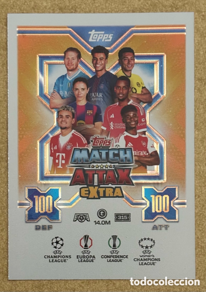 Cromos de F&uacute;tbol: TITTLE CARD. CARTA DE PORTADA TOPPS MATCH ATTAX EXTRA UCL 2025-26. #315.