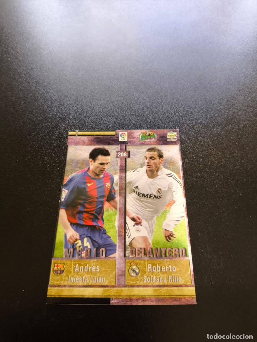 Cromos de F&uacute;tbol: 208 Iniesta BARCELONA Soldado Dani Cazorla MUNDICROMO TOP LIGA 2005 2006 05 06 NO PANINI LIGA ESTE