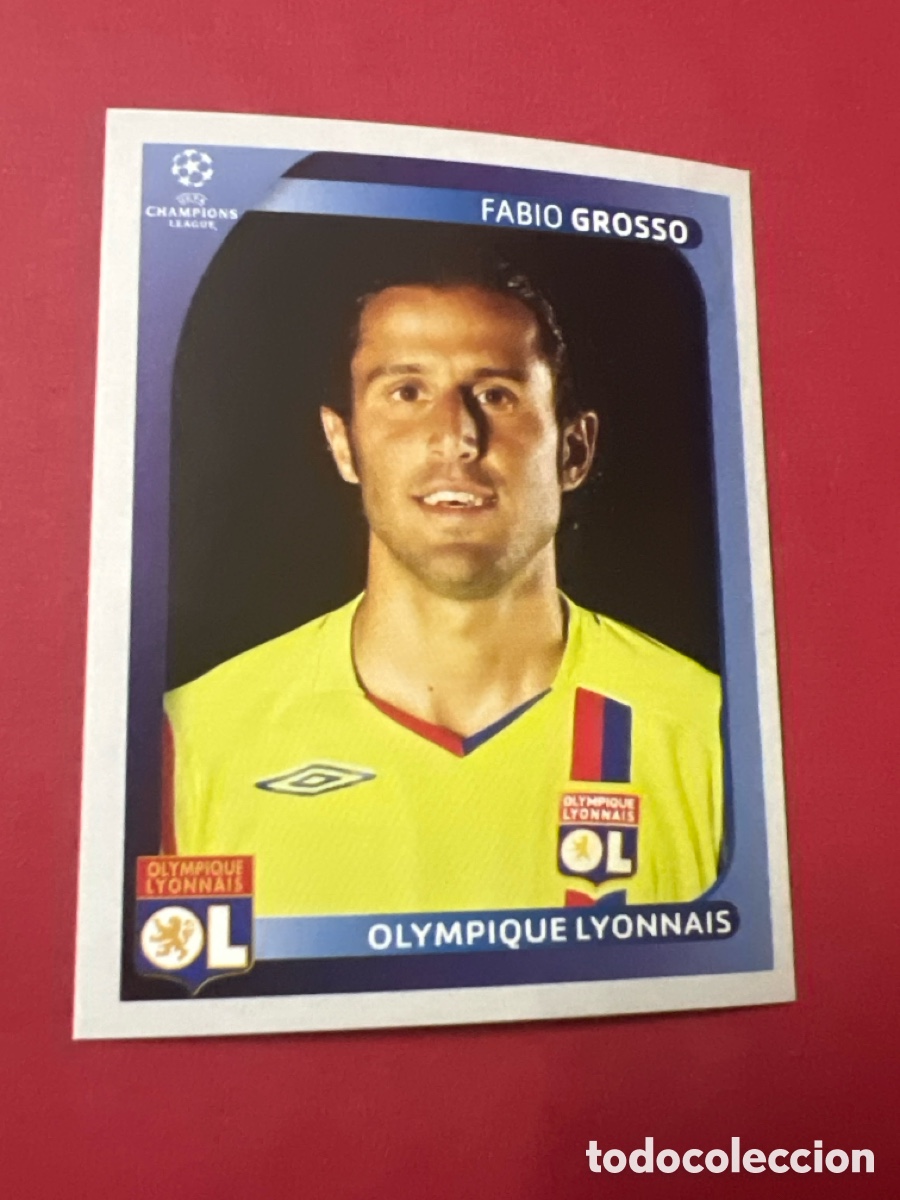 Cromos de F&uacute;tbol: C4524. 355 CHAMPIONS LEAGUE 08 09 PANINI FABIO GROSSO - OLYMPIQUE LYONNAIS LYON - 2008 2009 UCL UEFA