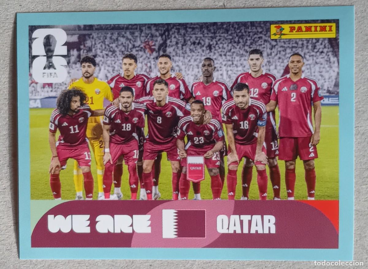 Cromos de F&uacute;tbol: Figurina Panini 2026 Cromo World Cup Usa Mundial 2026 squadra alineaci&oacute;n team Qatar n QAT 13