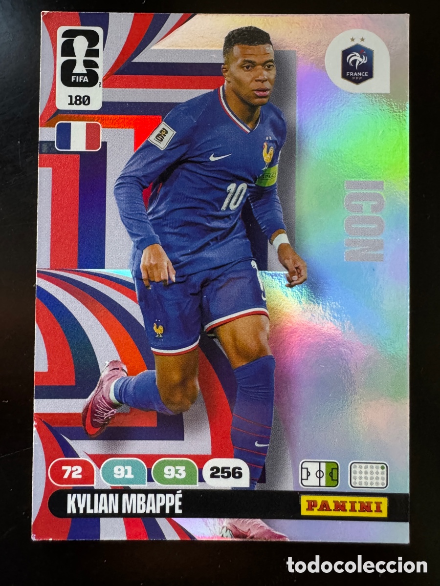Cromos de F&uacute;tbol: Mbapp&eacute; Icon 180 Francia Adrenalyn Mundial 2026
