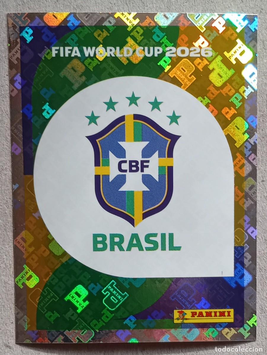 Fu&szlig;ball-Sticker: Figurina Panini 2026 Cromo World Cup Usa Mundial 2026 scudetto escudo badge Brazil n BRA 1