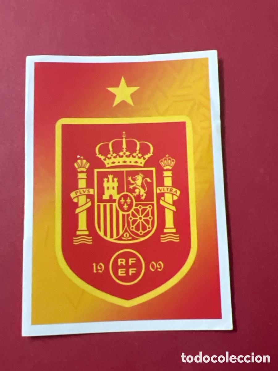Football Stickers: C4550. Cromo N&ordm; 1 los &iacute;dolos &rdquo;la roja&rdquo; Escudo Espa&ntilde;a