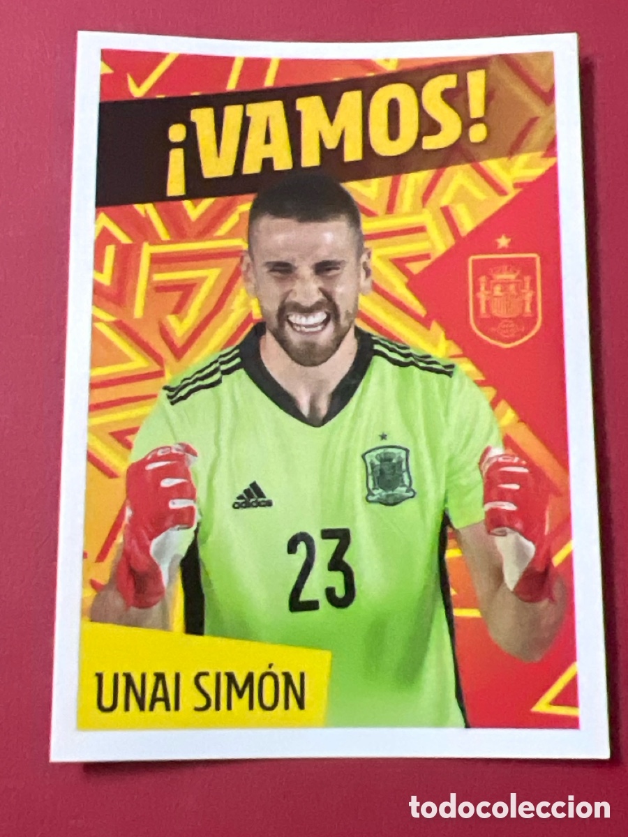 Football Stickers: C4561. Cromo N&ordm; 7 los &iacute;dolos &rdquo;la roja&rdquo; Unai Simon
