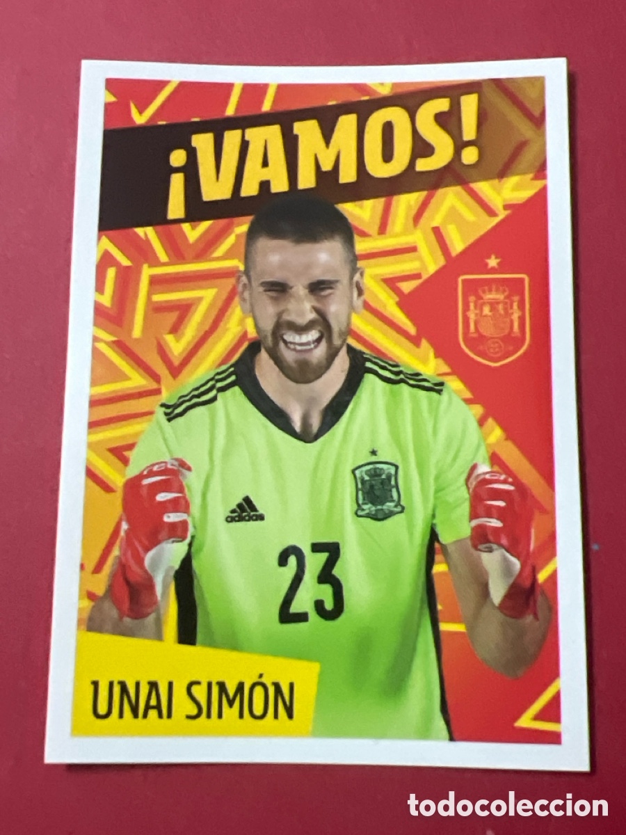 Football Stickers: C4562. Cromo N&ordm; 7 los &iacute;dolos &rdquo;la roja&rdquo; Unai Simon