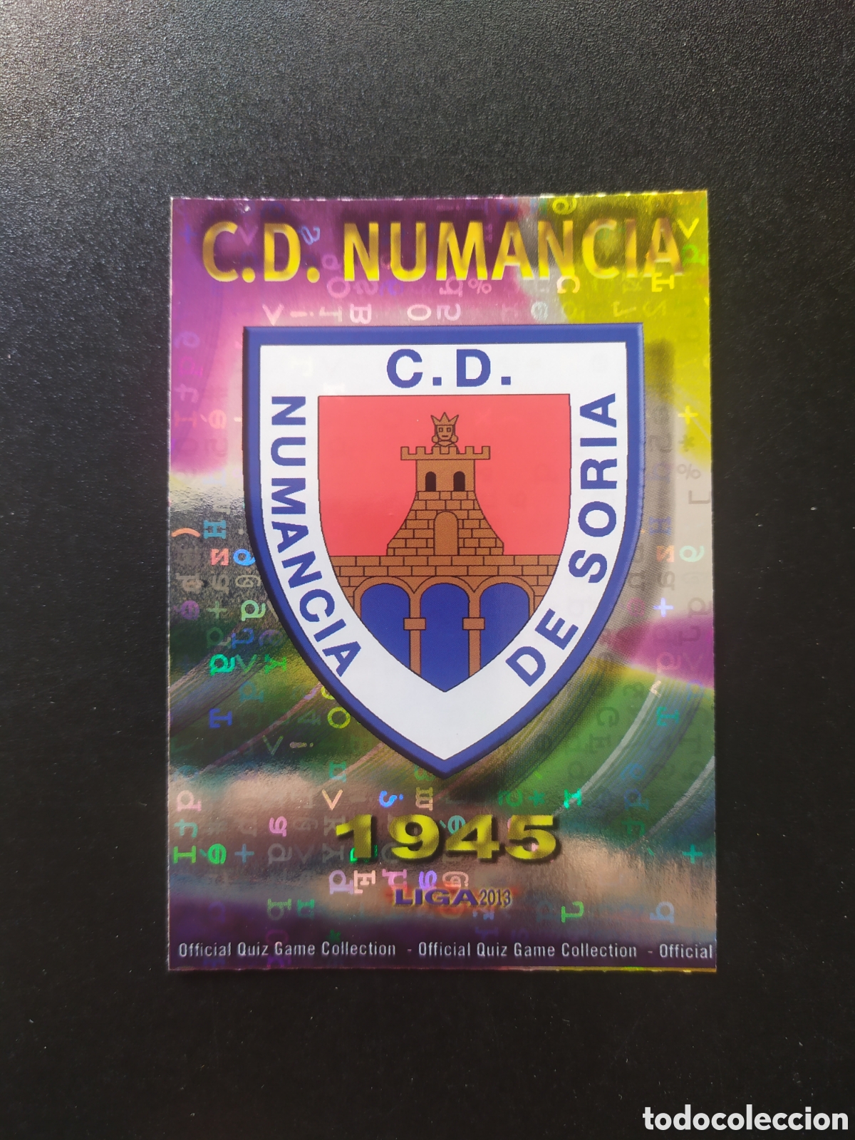 Football Stickers: Mundicromo fichas Liga 2012 2013 12 13 escudo brillo letras n&deg; 856 Numancia