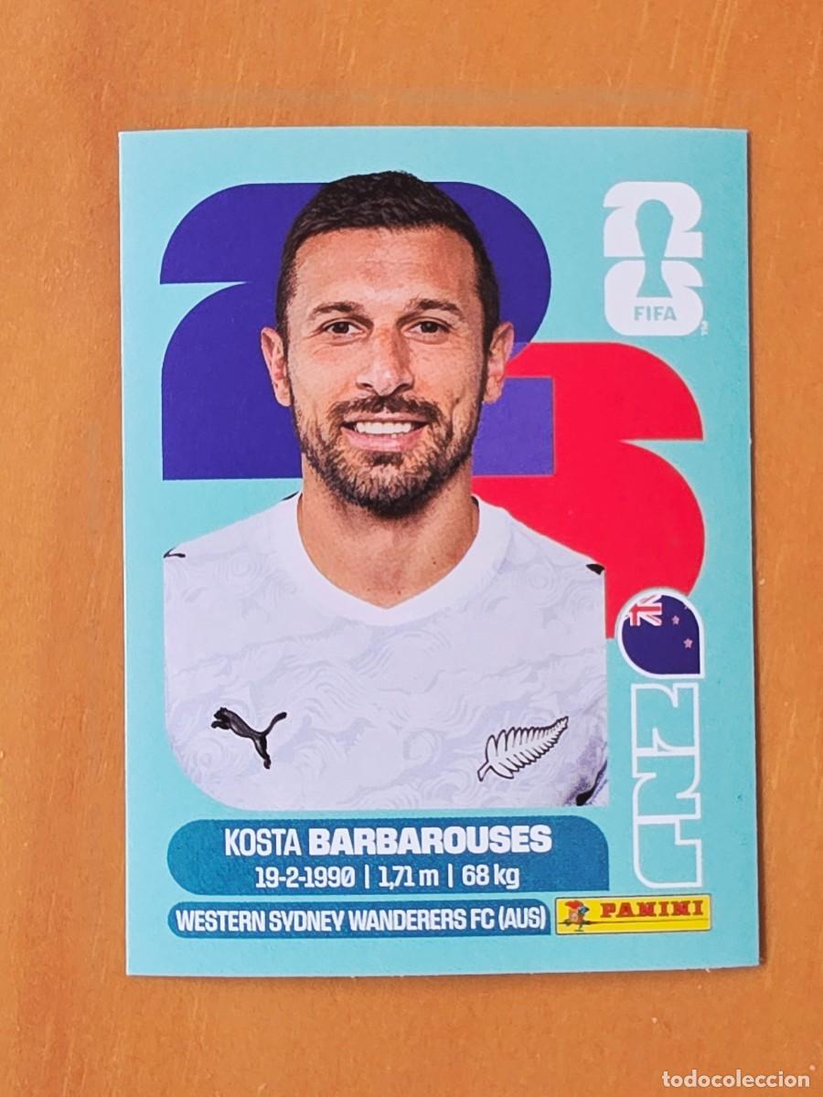 Cartes &agrave; collectionner de Football: NZL 20 Kosta Barbarouses, Nueva Zelanda, Panini FIFA World Cup Mundial 2026 Sticker
