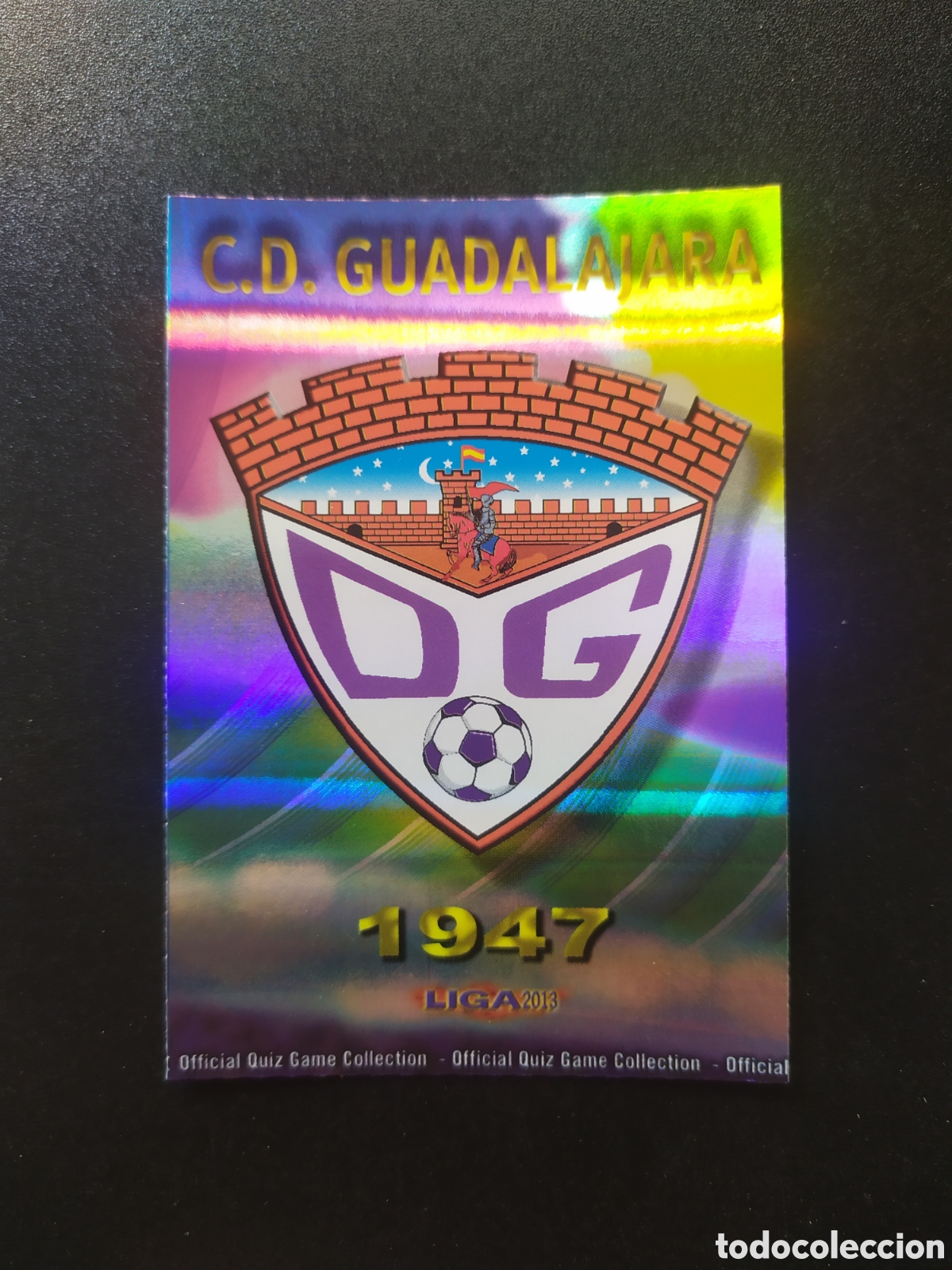 Cartes &agrave; collectionner de Football: Mundicromo fichas Liga 2012 2013 12 13 escudo brillo rayas n&deg; 1000 Guadalajara