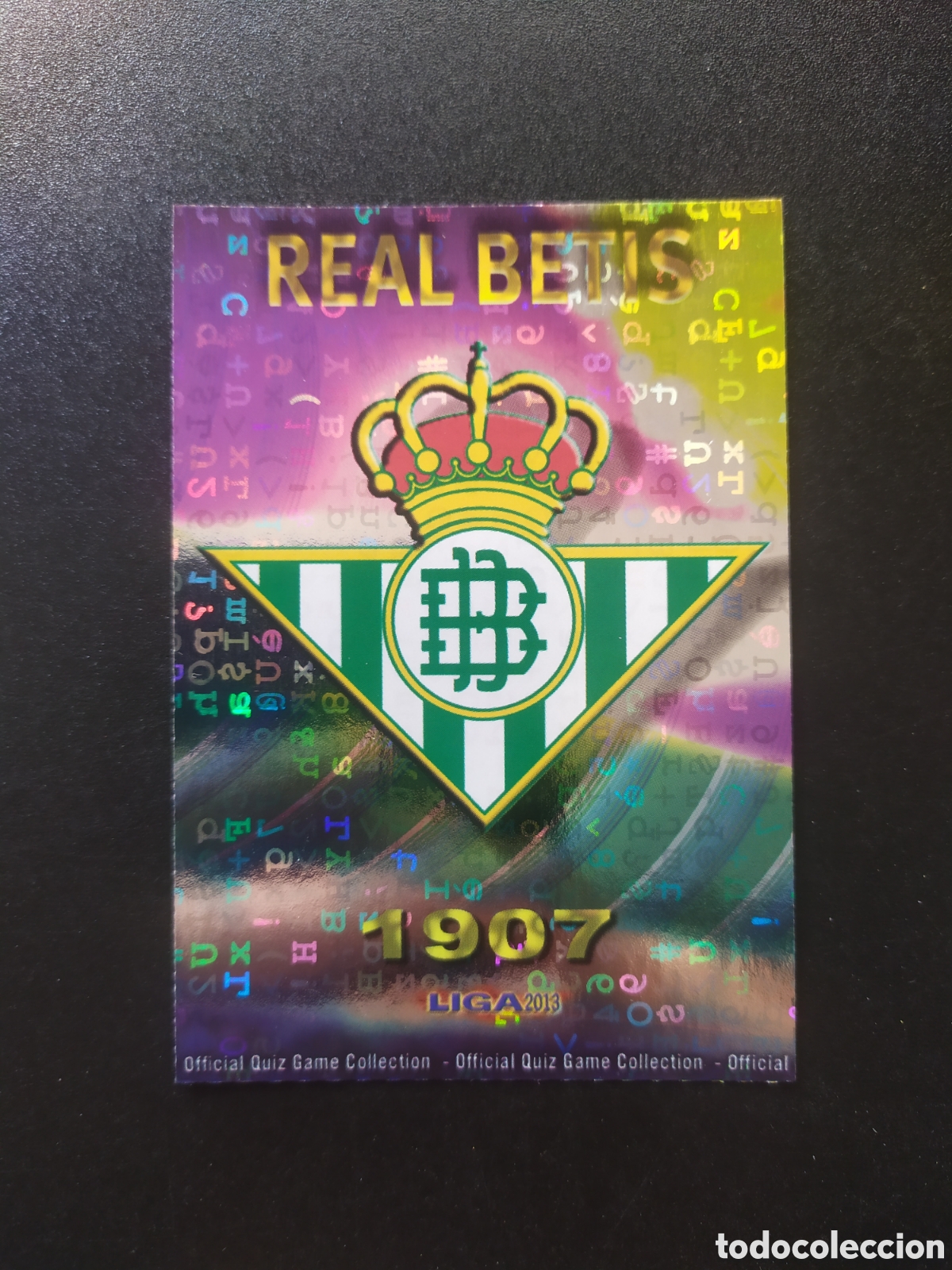 Cromos de Futebol: Mundicromo fichas Liga 2012 2013 12 13 escudo brillo letras n&deg; 325 Real Betis