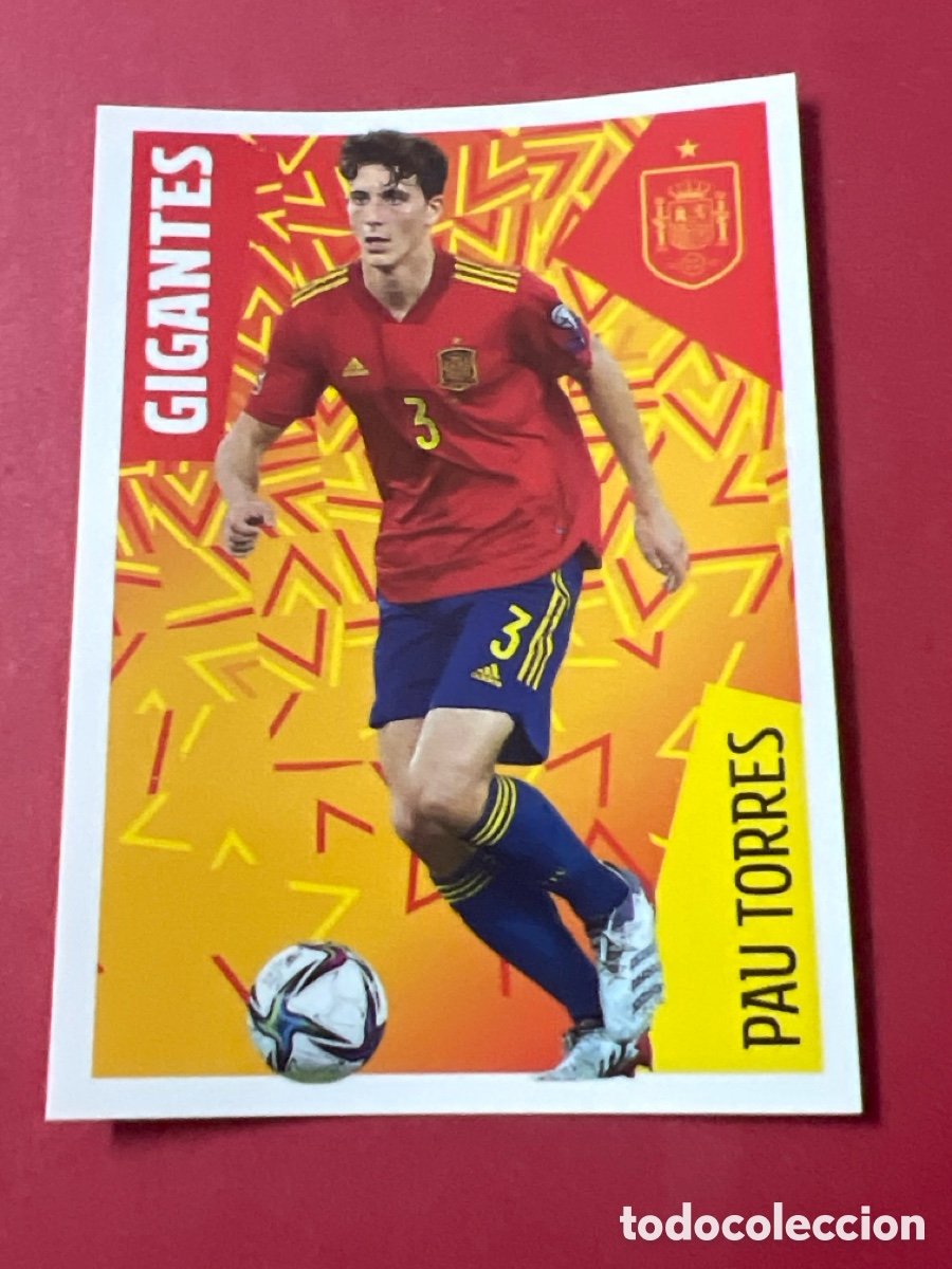 Cromos de F&uacute;tbol: C4586. Cromo 20 Pau Torres Gigantes Los idolos de la roja Carrefour mundial qatar 2022