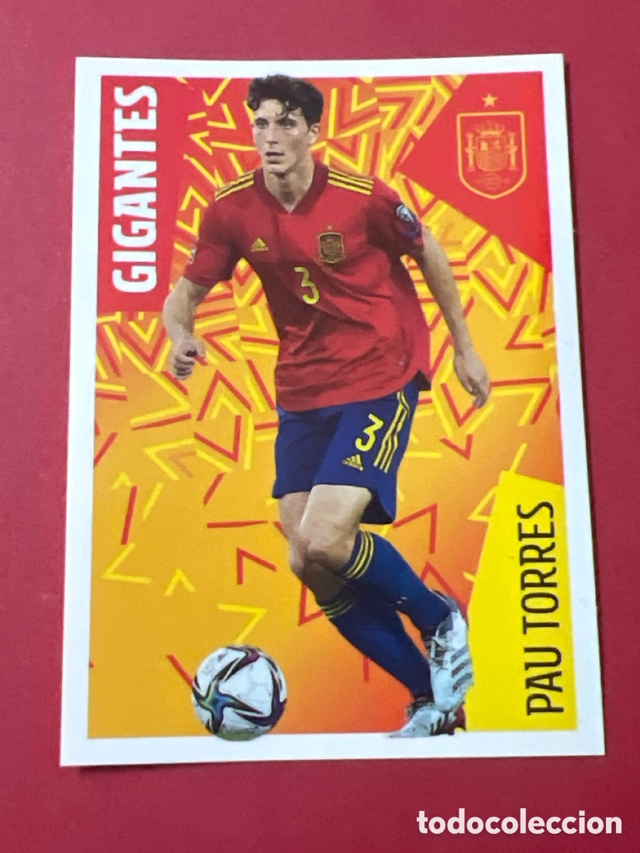 Cromos de F&uacute;tbol: C4587. Cromo 20 Pau Torres Gigantes Los idolos de la roja Carrefour mundial qatar 2022