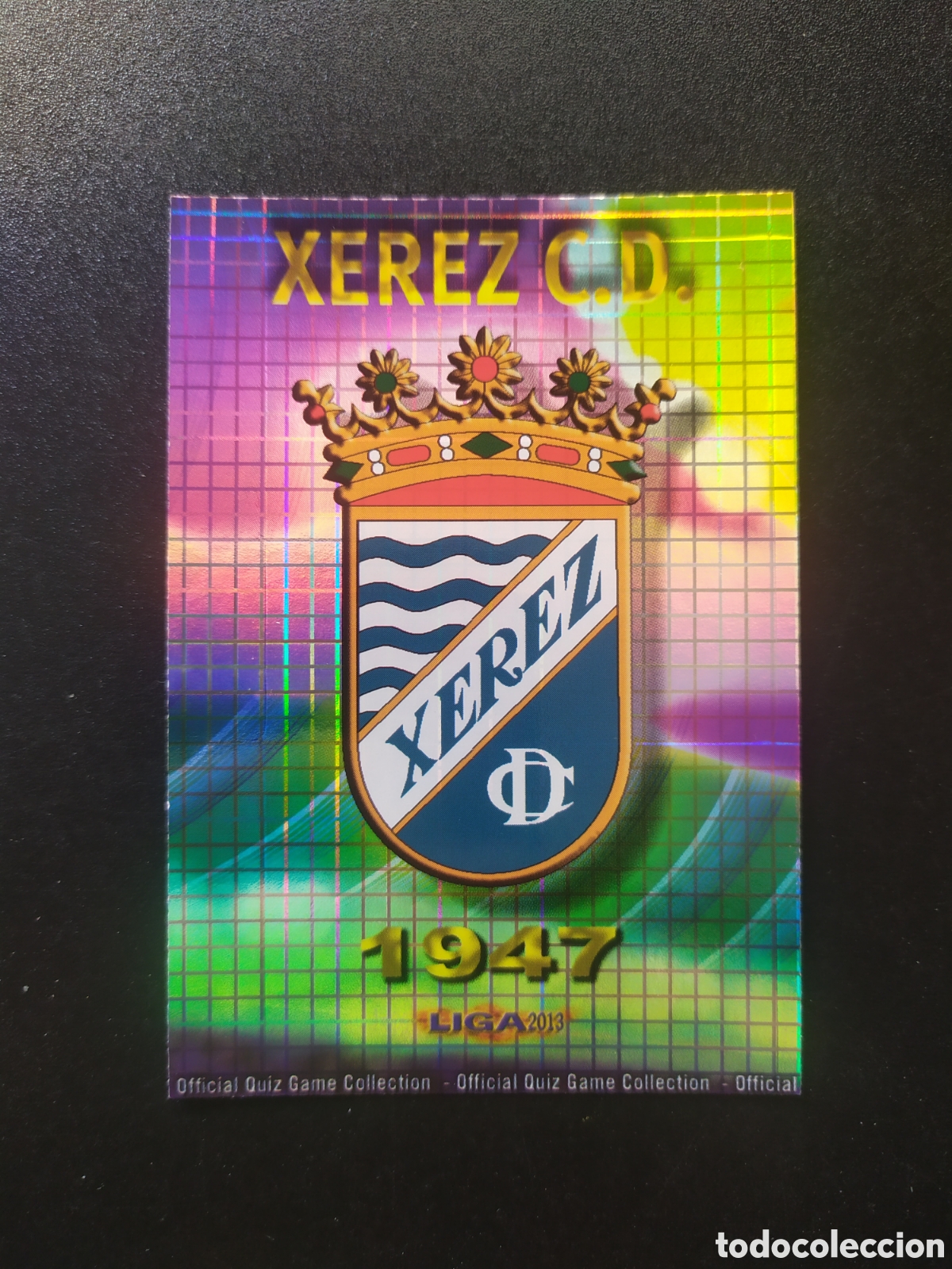 Cromos de F&uacute;tbol: Mundicromo fichas Liga 2012 2013 12 13 escudo brillo cuadros n&deg; 910 Xerez