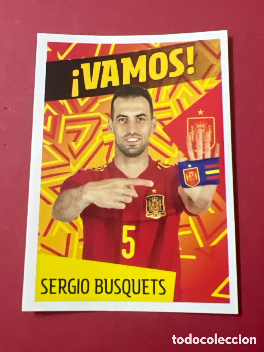 Cromos de F&uacute;tbol: C4588. N&ordm; 22 Sergio Busquets &iexcl;Vamos! Espa&ntilde;a Carrefour Los &Iacute;dolos de la Roja 2022
