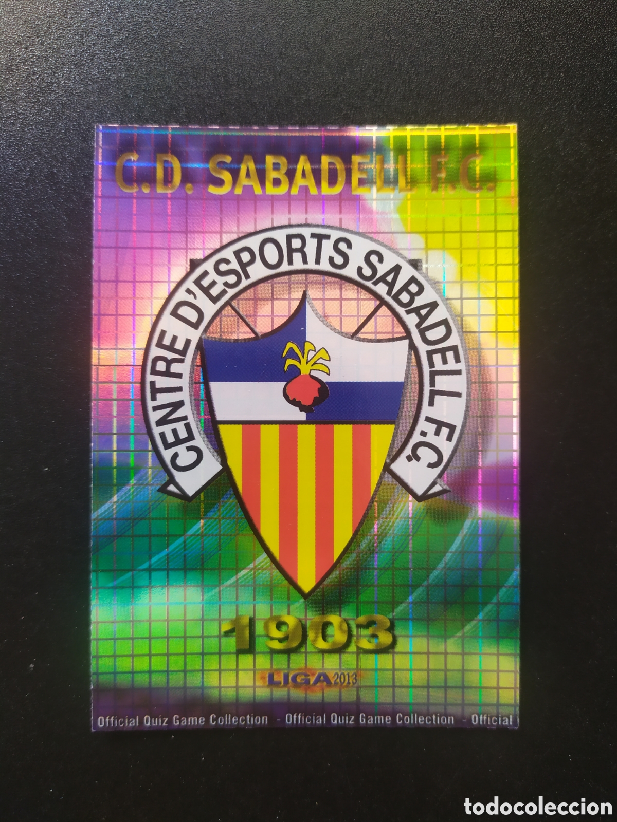 Figurine di Calcio: Mundicromo fichas Liga 2012 2013 12 13 escudo brillo cuadros n&deg; 982 Sabadell