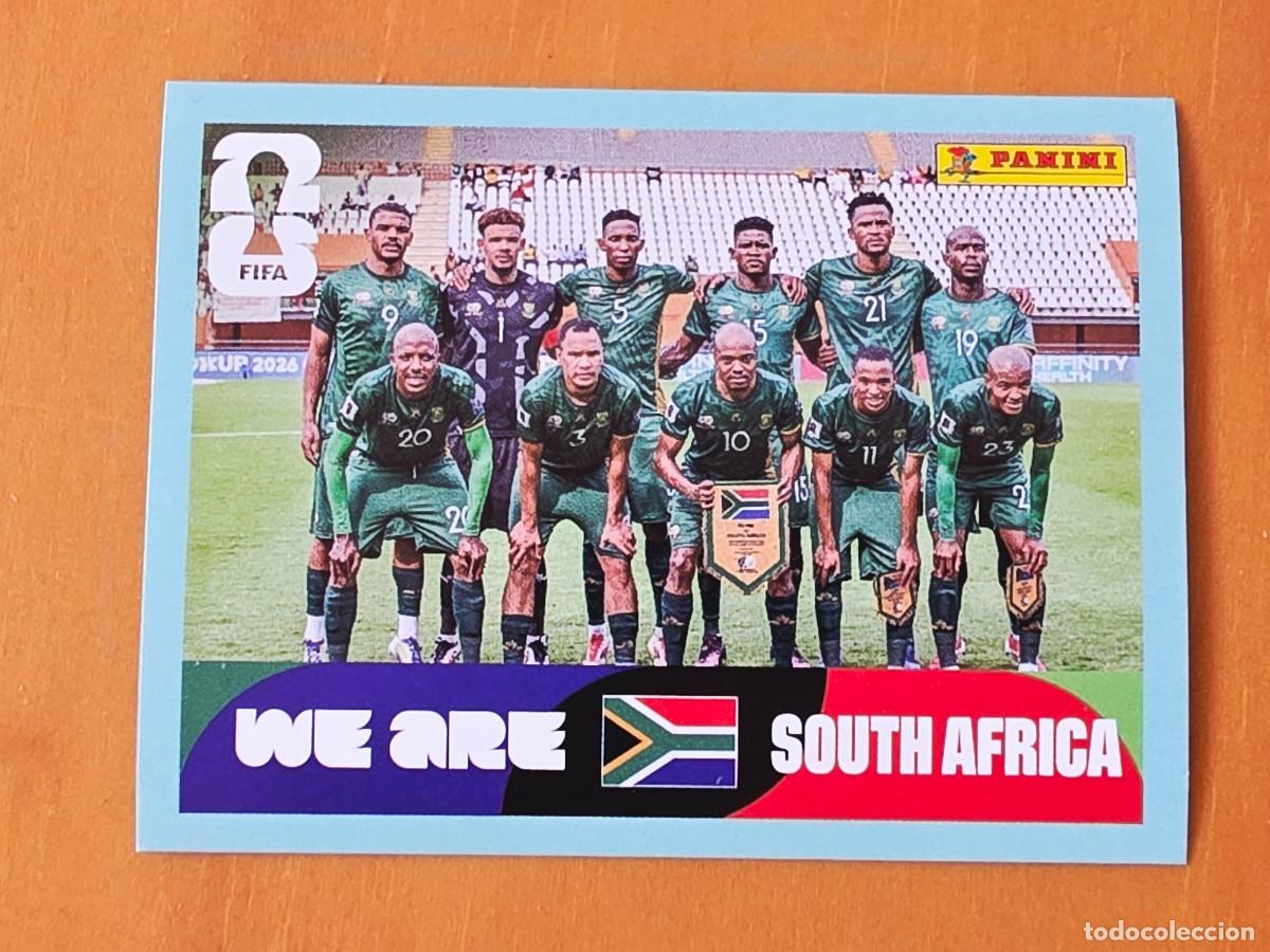 Cromos de F&uacute;tbol: RSA 13 Alineaci&oacute;n equipo plantilla, Sud&aacute;frica, Panini FIFA World Cup Mundial 2026 Sticker
