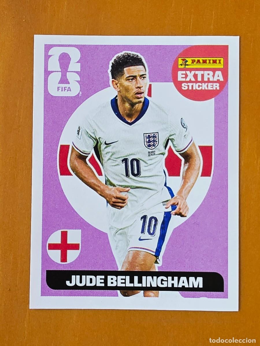 Cromos de F&uacute;tbol: Extra Sticker Base morado Jude Bellingham, Inglaterra, Panini FIFA World Cup Mundial 2026