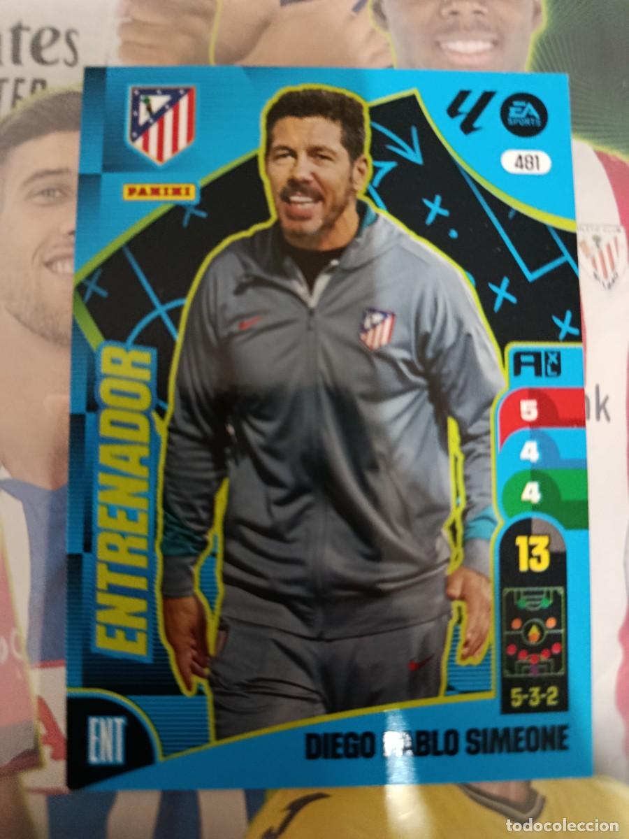 Cromos de F&uacute;tbol: Adrenalyn 24/25. 481- Simeone. Atl&eacute;tico de Madrid. Entrenador.
