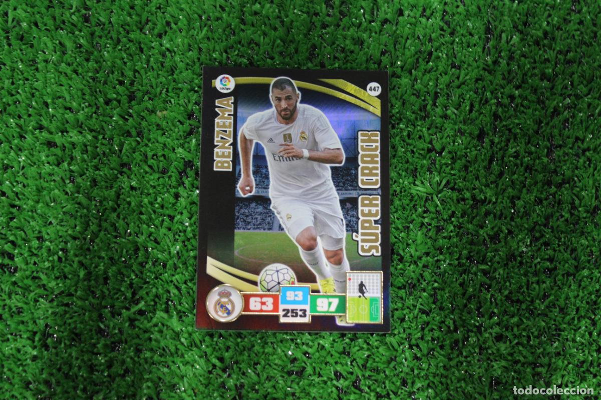 Cromos de f&uacute;tbol: 447 BENZEM&Aacute; REAL MADRID SUPER CRACK ADRENALYN XL 2015-16 LALIGA SANTANDER