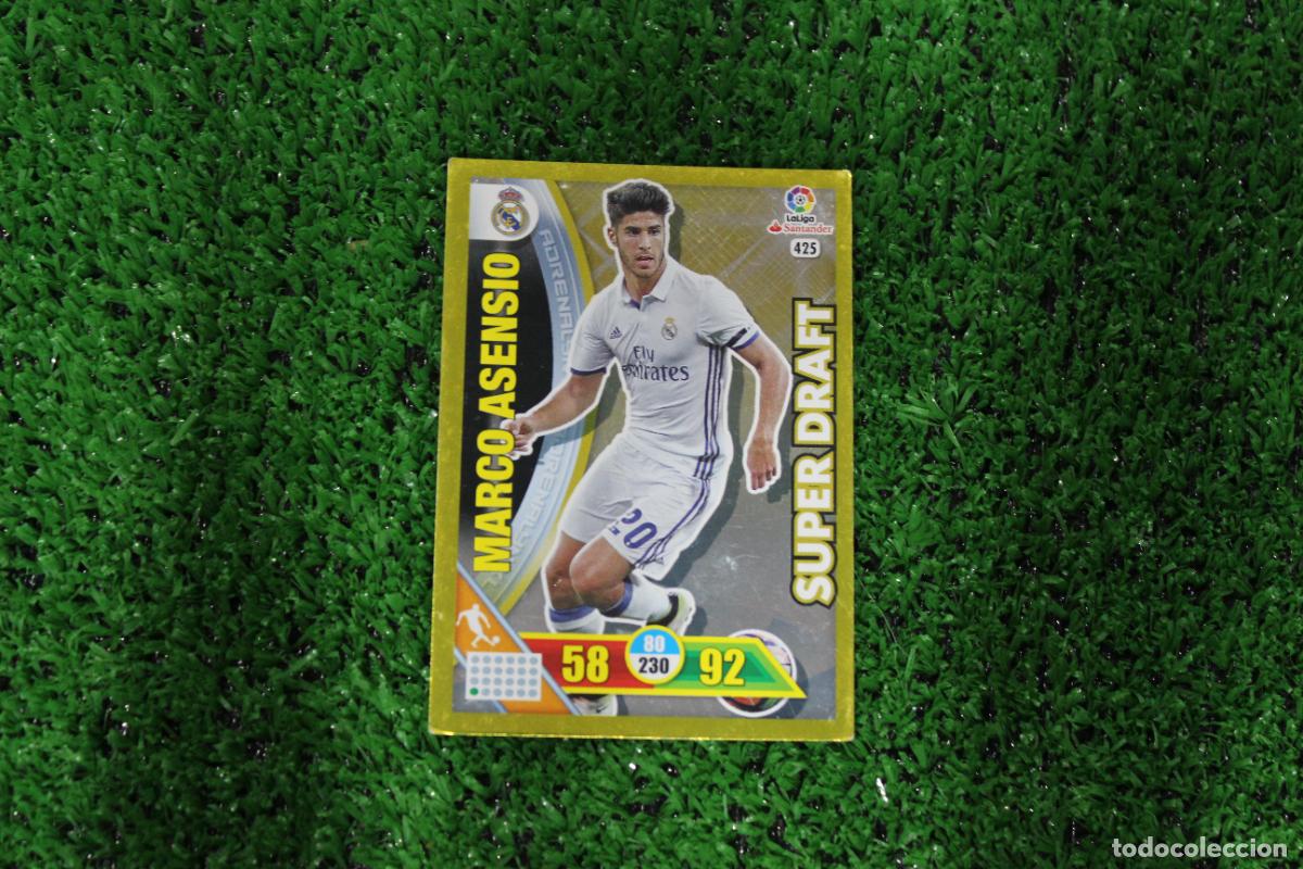 Fu&szlig;ball-Sticker: 425 MARCO ASENSIO SUPER DRAFT ADRENALYN XL 2016 2017 16 17 LALIGA SANTANDER