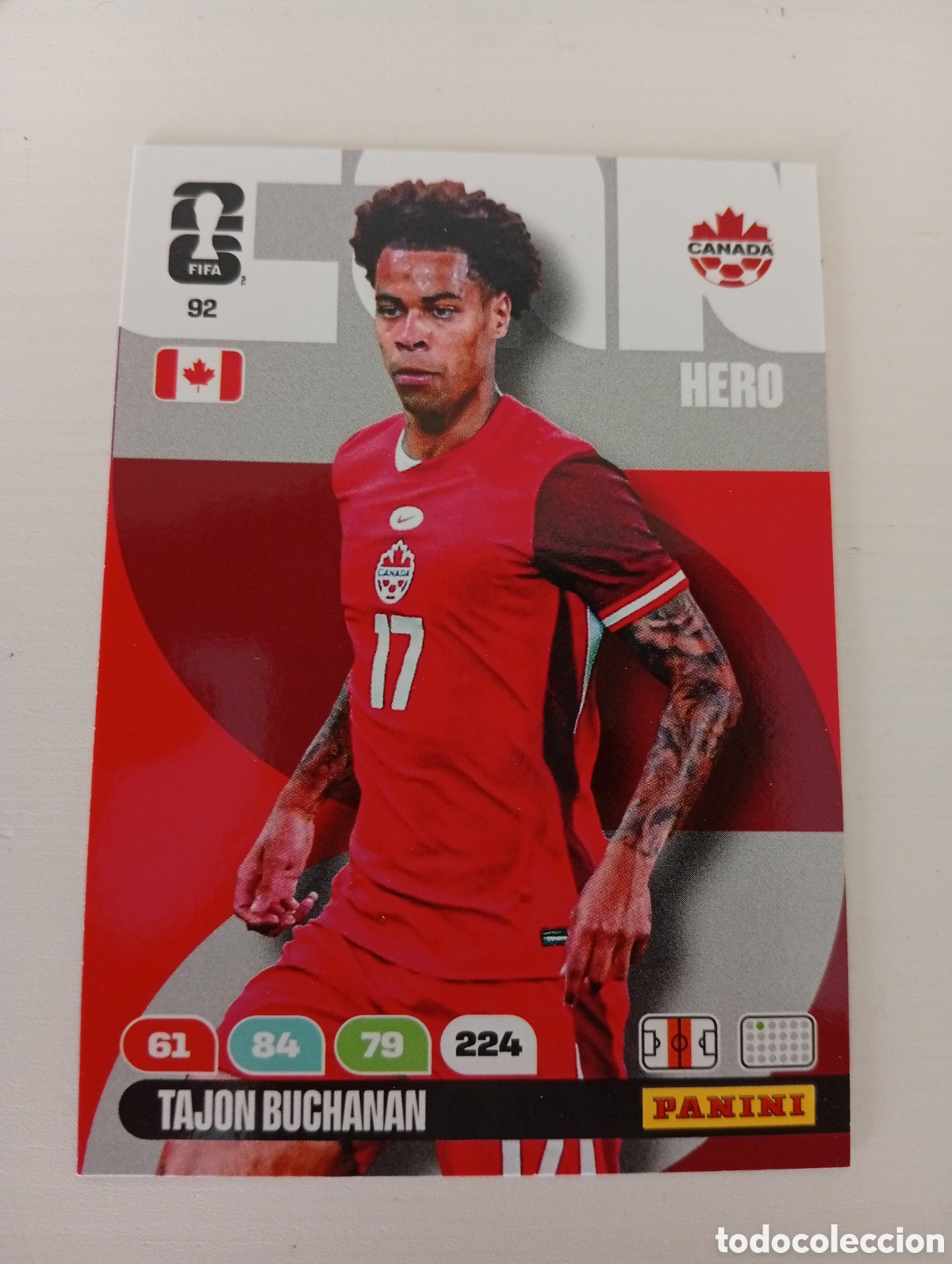 Figurine di Calcio: 92 WORLD CUP 2026 TAJON BUCHANAN CANADA HERO ADRENALYN MUNDIAL PANINI 26