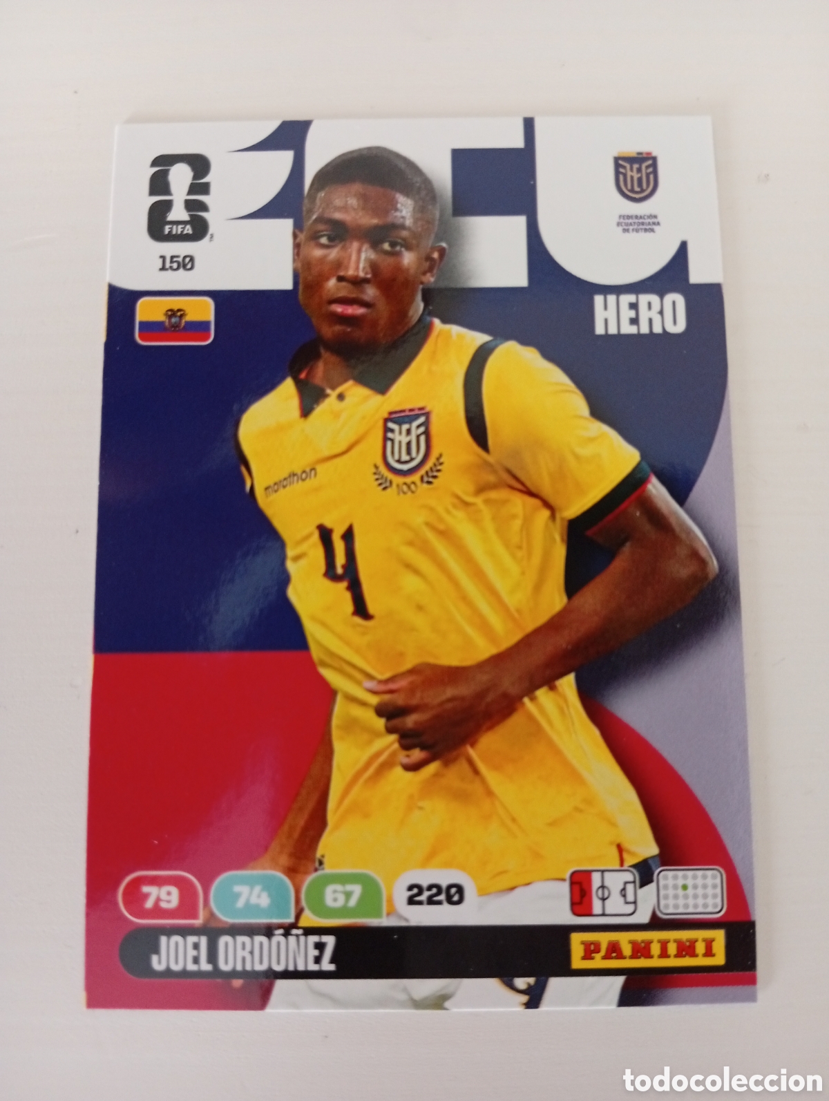 Figurine di Calcio: ADRENALYN MUNDIAL 2026 HERO N&ordm; 150 ORDO&Ntilde;EZ ECUADOR