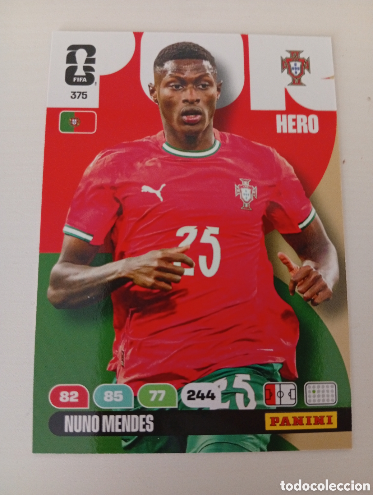 Figurine di Calcio: PANINI ADRENALYN FIFA WORLD CUP MUNDIAL 2026 #375 NUNO MENDES (PORTUGAL) BASE HERO