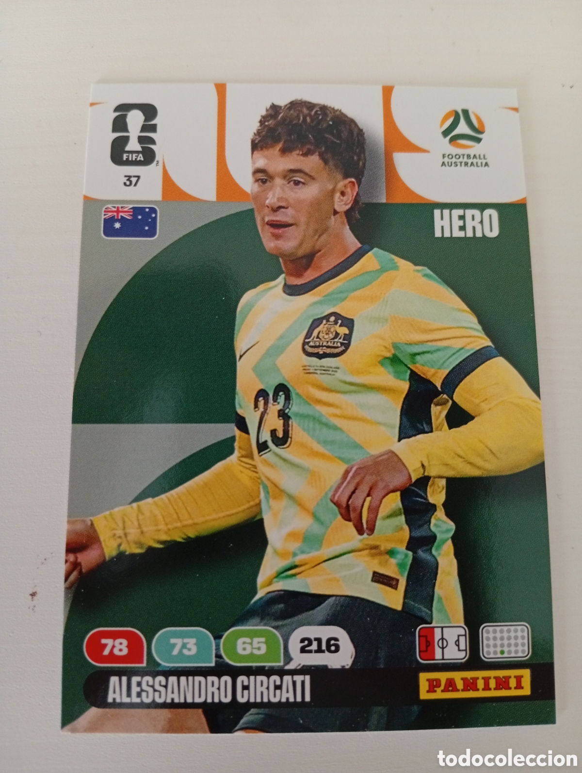Football Stickers: N&ordm; 37 Alessandro Circati Australia Adrenalyn XL Mundial 2026